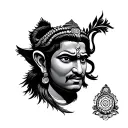 Hanuman Gada tattoo design idea