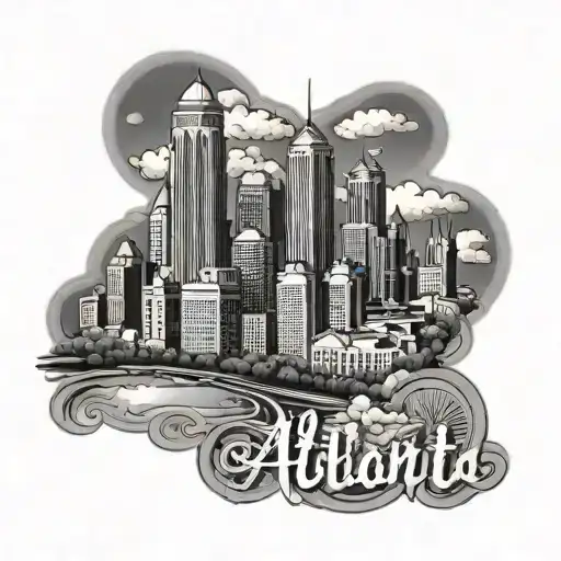 Atlanta Skyline tattoo design idea