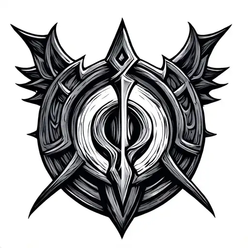Norse symbol of protection rune tattoo design idea