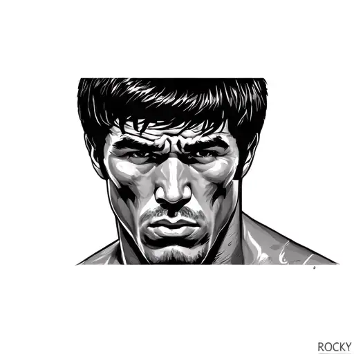 Rocky Balboa minimalist tattoo design tattoo design idea