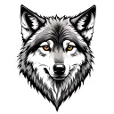 Turkish wolf tattoo design idea