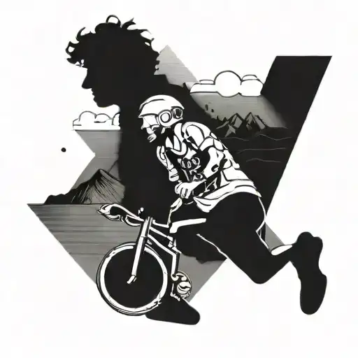 Boy, zodiac is Aquarius, love mountains, Anime, EDM music, riding bike, sunset at beach, loved by friends & family  tattoo design idea