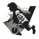 Boy, zodiac is Aquarius, love mountains, Anime, EDM music, riding bike, sunset at beach, loved by friends & family  tattoo design idea