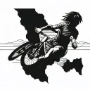 Boy, zodiac is Aquarius, love mountains, Anime, EDM music, riding bike, sunset at beach, loved by friends & family  tattoo design idea