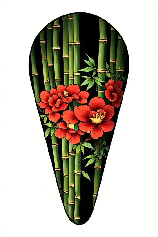 Japanese Bamboo tattoo design idea