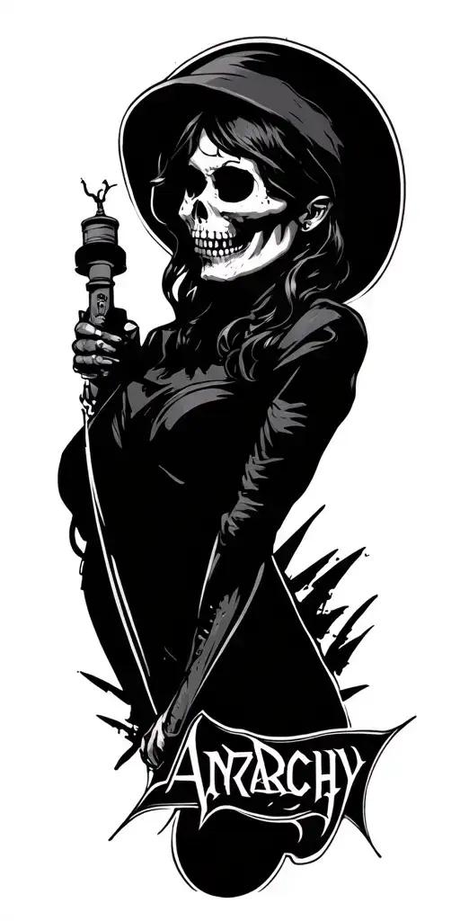anarchy mother of order.rock.moto tattoo design idea