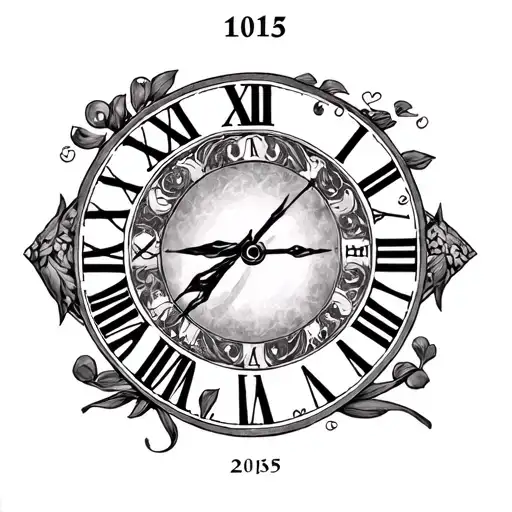 June 20 1985 in Roman numerals tattoo design idea