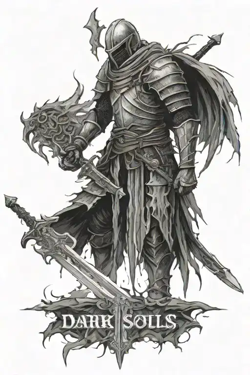 dark souls lost souls tattoo design idea