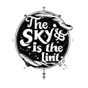 chest tattoo phrase "the sky is the limit" Minimalist Modern Clean Linework Typographic  tattoo design idea