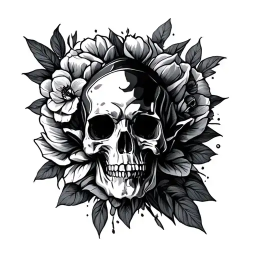 Generates an image on a white background, for a black tattoo, must therefore be small not too complicated, of an a tattoo design idea