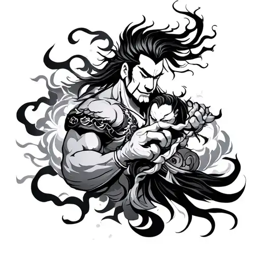 Raijin and Fujin tattoo design idea