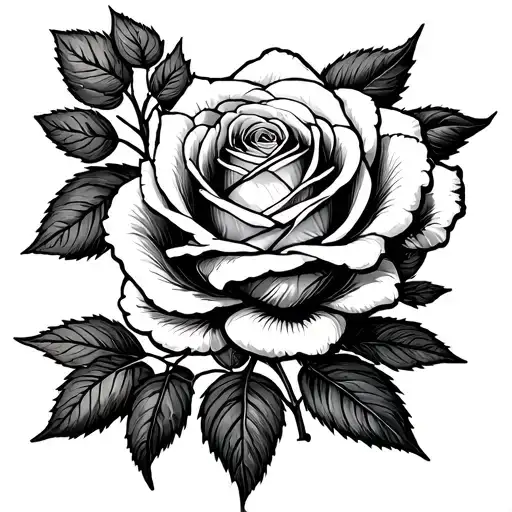 semolina bread and a rose tattoo design idea