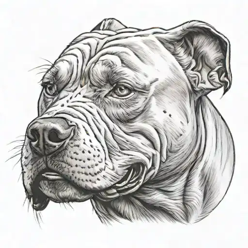 Pitbull angry face tattoo tattoo design idea