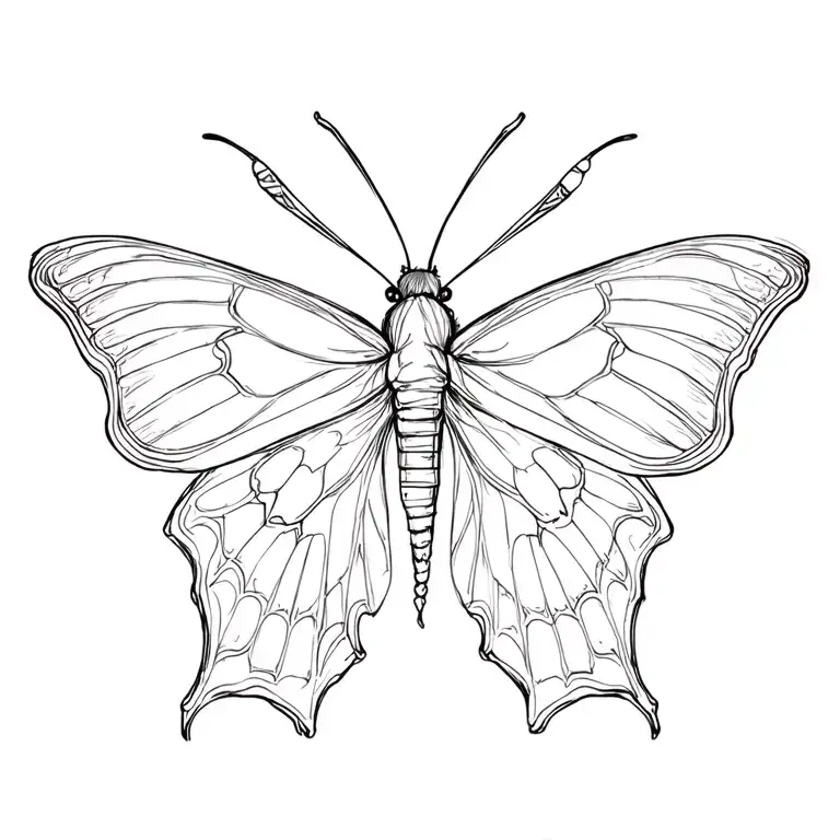 papillon tattoo design idea