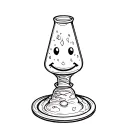 smiley lava lamp tattoo design idea