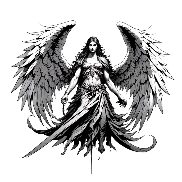 archangel uriel tattoo design idea