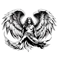 archangel uriel tattoo design idea
