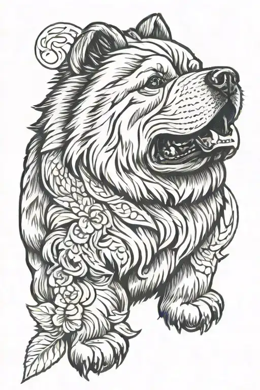 chow chow dog memorial tattoo tattoo design idea