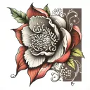 december birth flower tattoo design idea