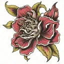 december birth flower tattoo design idea