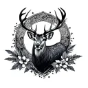deer graphic design tattoo design idea