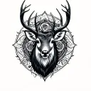 deer graphic design tattoo design idea