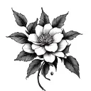 jasmine vine intertwined tattoo design idea