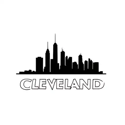 cleveland skyline tattoo design idea