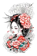 Japanese Neo / tech tattoo design idea