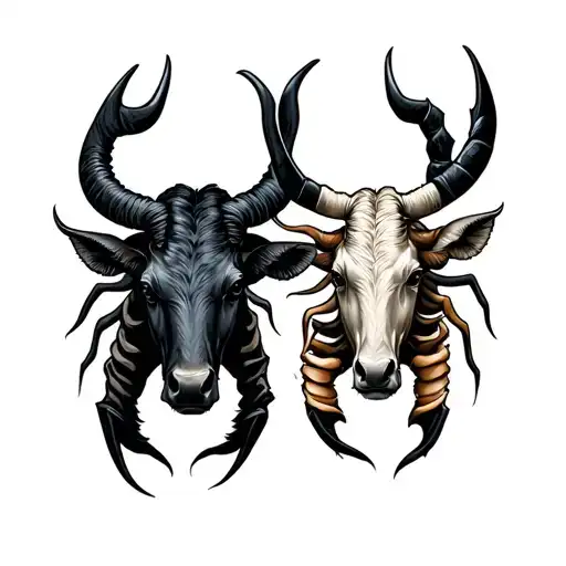 Taurus and Scorpio tattoo design idea