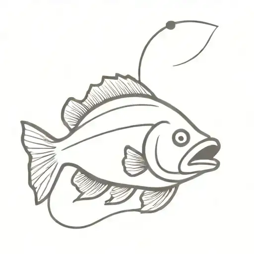 bass fish tattoo design idea