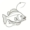 bass fish tattoo design idea