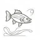 bass fish tattoo design idea