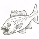 bass fish tattoo design idea