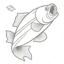 bass fish tattoo design idea