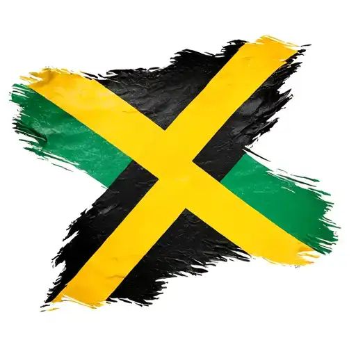 Jamaica and curacao flag intertwined representing tattoo design idea