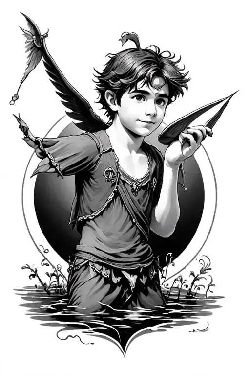 Peter Pan tattoo design idea