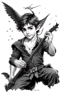 Peter Pan tattoo design idea