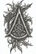 anarchy symbol of fire with Luke 23:34 tattoo design idea