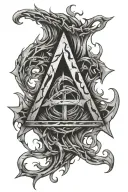 anarchy symbol of fire with Luke 23:34 tattoo design idea