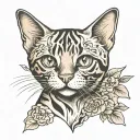 bengal cat tattoo design idea