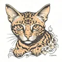 bengal cat tattoo design idea
