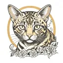 bengal cat tattoo design idea
