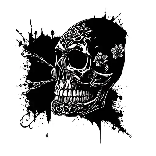 proverbs 25:29 skull tattoo design idea