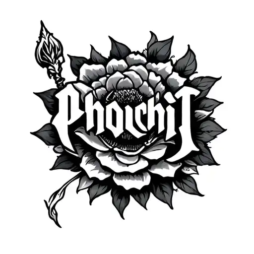 "Phuchit " written ,197 number,Best tattoo design idea