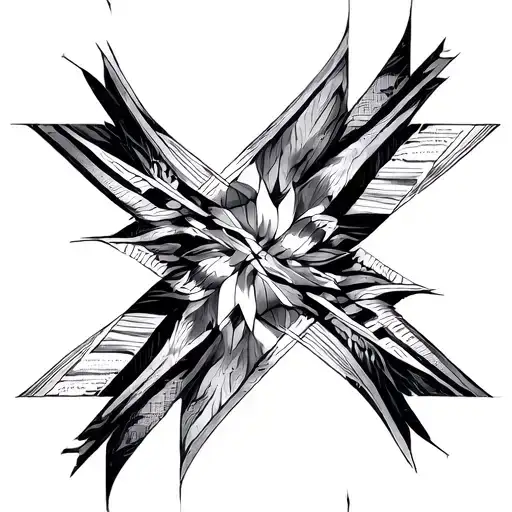 Precise geometric patterns, symmetrical designs, straight lines forming perfect shapes tattoo design idea