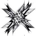 Precise geometric patterns, symmetrical designs, straight lines forming perfect shapes tattoo design idea