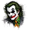 Black Joker tattoo design idea