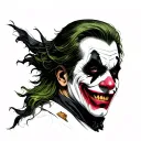 Black Joker tattoo design idea