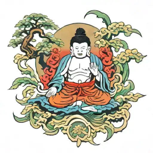 Buddhist tattoo design idea
